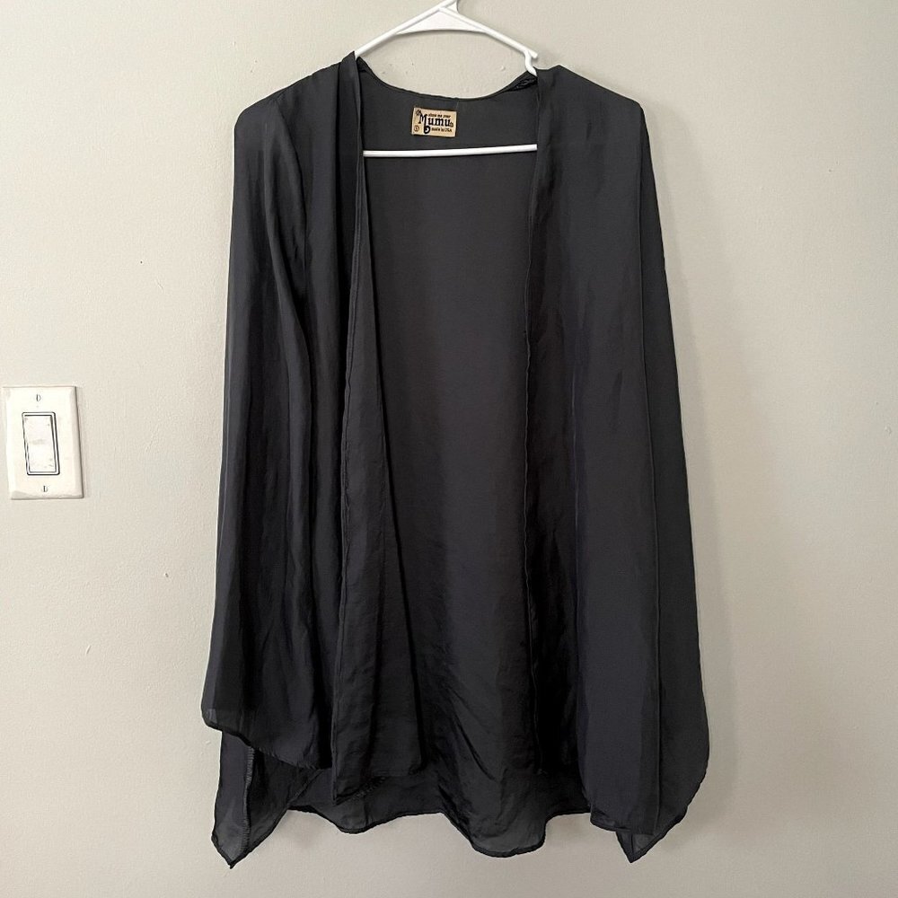 Show me your mumu gray flowy sleeves cardigan pullover small jacket lightweight